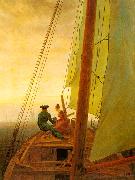 Caspar David Friedrich, On Board a Sailing Ship